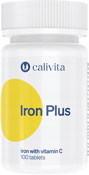Calivita Iron Plus żelazo + witamina C 100 tabl. zdjęcie 1