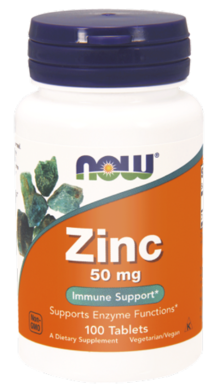 Now Foods Zinc (Cynk) 50 mg - 100 tabletek