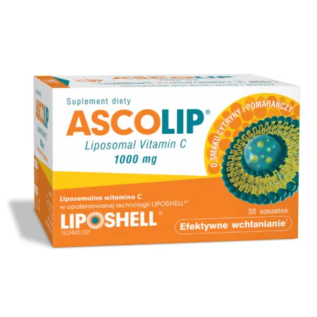 Ascolip Witamina C liposomalna 1000mg 30sasz.