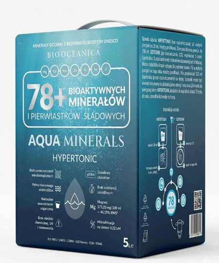 BioOceanica, Aqua Minerals 78+ Hypertonic 5 LITRÓW