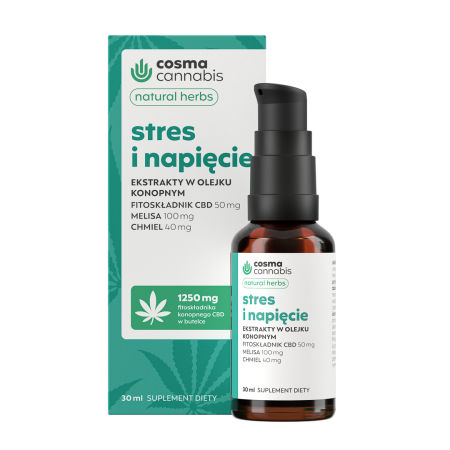 Cosma Cannabis stres i napięcie olejek konopny, 30 ml.