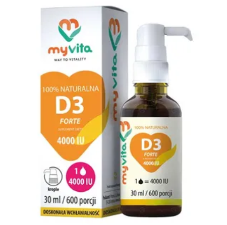 MY VITA Witamina D3 4000 j FORTE, 30 ml