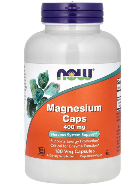 Now Foods Magnez 400 mg - 180 kapsułek