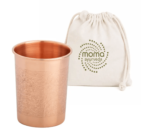 Moma Ayurveda, KUBEK MIEDZIANY grawer kwiatowy 250 ml.