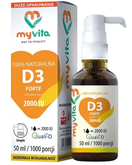 MY VITA Witamina D3 2000 j FORTE, 30 ml