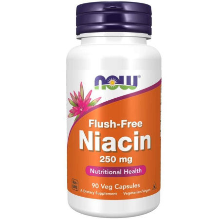 Now Foods Flush-Free Niacin (Niacyna) 250 mg - 90 kapsułek