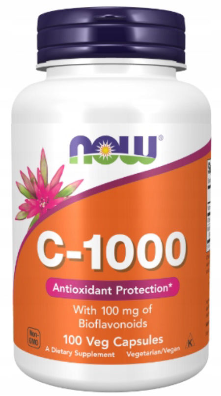 Now, Witamina C 1000mg z bioflawonoidami 1000mg 100 kaps