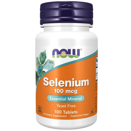 Now Foods Selen (Selenium) 100 mcg - 100 tabletek