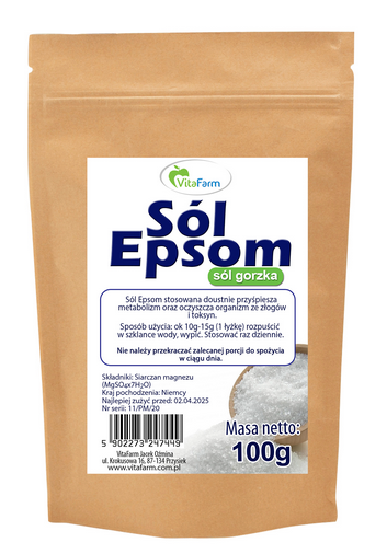 Vitafarm, sól epsom 100 g. zdjęcie 1