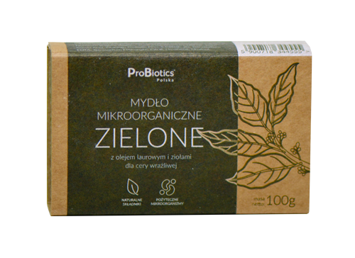 Probiotics, mydło zielone KOSTKA 100 g zdjęcie 1